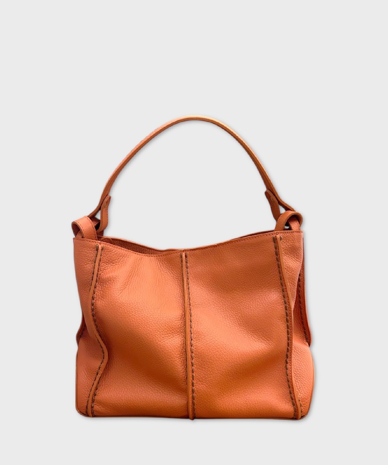 Visona California borsa a tracolla con manico, papaya 25102.CP