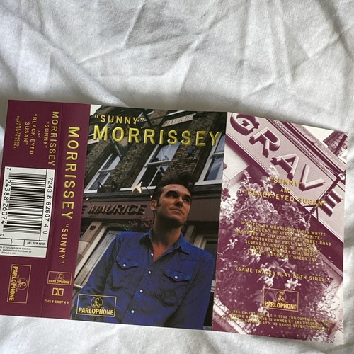 Morrissey Sunny Cassette Single VGC Rare Tape 1995 Black Eyed Susan Smiths - Picture 4 of 8