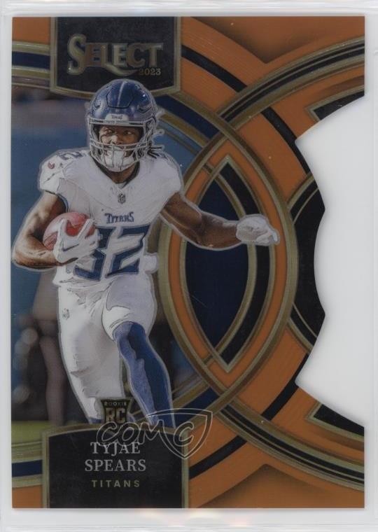 2023 Select Premier Level Orange Prizm Die-Cut /399 Tyjae Spears Rookie RC 18k2