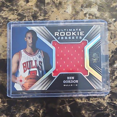 Upper Deck Ultimate Collection 2004-05 Ben Gordon RC Jersey #URJ-BG /75 Bulls