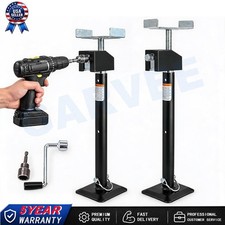 2PCS RV Slide Out Support Jacks 5000lb Adjust from 20-49" Power Drill Hand Crank