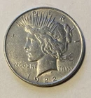 1922 Peace Silver Dollar $1 Business Strike No Mint Mark Philadelphia 90% Silver
