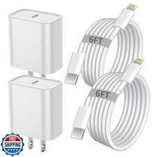 iPhone Fast Charger, iPhone Charger Fast Charging 2Pack PD 6FT Ty