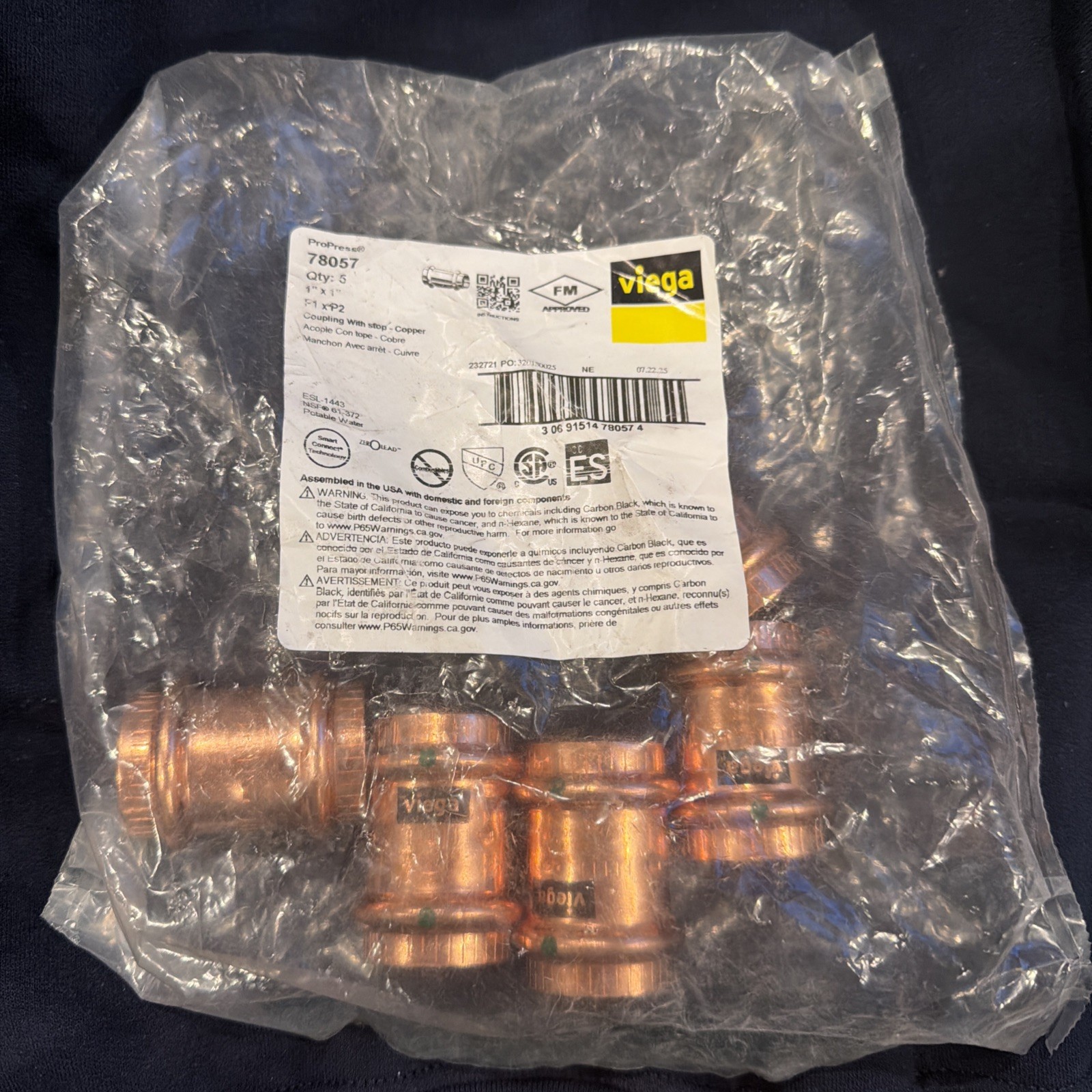 Pack of 5 Viega 78057 1