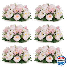 Inweder 6PCS Pink Silk Rose Flower Balls Centerpieces for Wedding & Home Decor