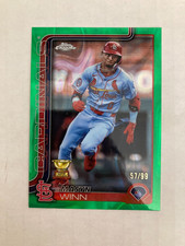 2025 Topps Chrome #244 Cardinals MASYN WINN Green Lava Refractor #57/99