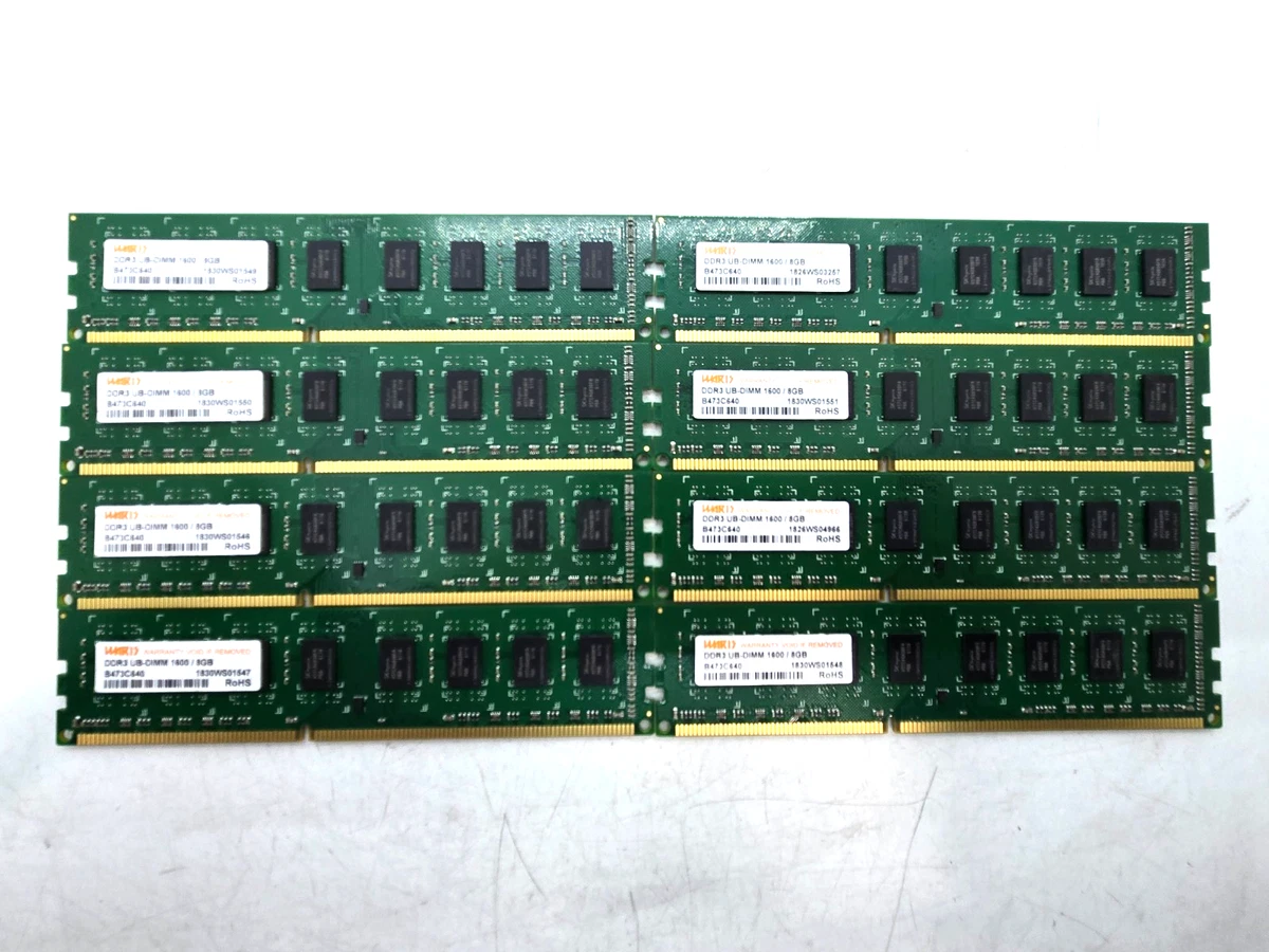 PC3-12800 (DDR3-1600) Computer Memory (RAM) 64 GB Total Capacity