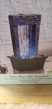 Tabletop Fountain Indoor Waterfall Rock LED-Lights Water Feature Water BN IN B!!