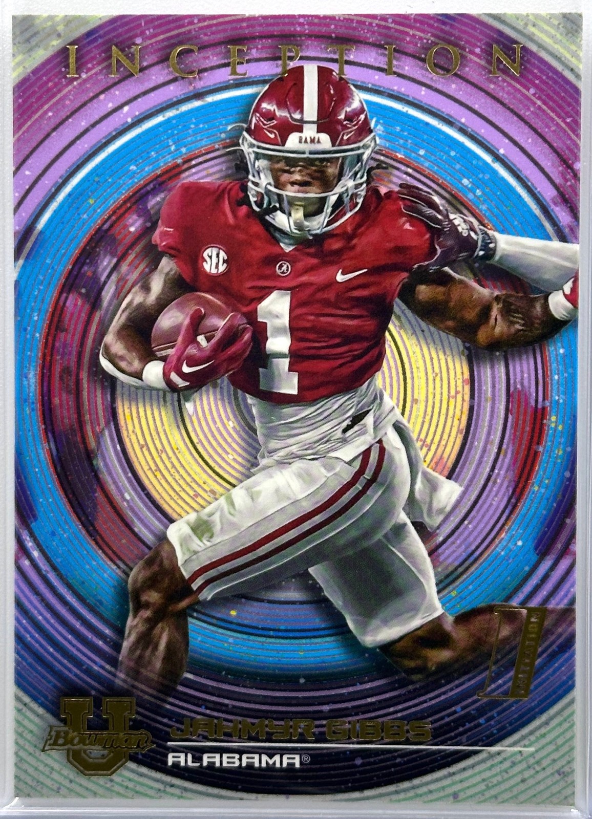Jahmyr Gibbs, 2022-23 Bowman Inception U, Alabama, Base card #7