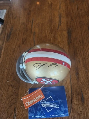 Joe Montana Autograph Mini Helmet Upper Deck Authenticated