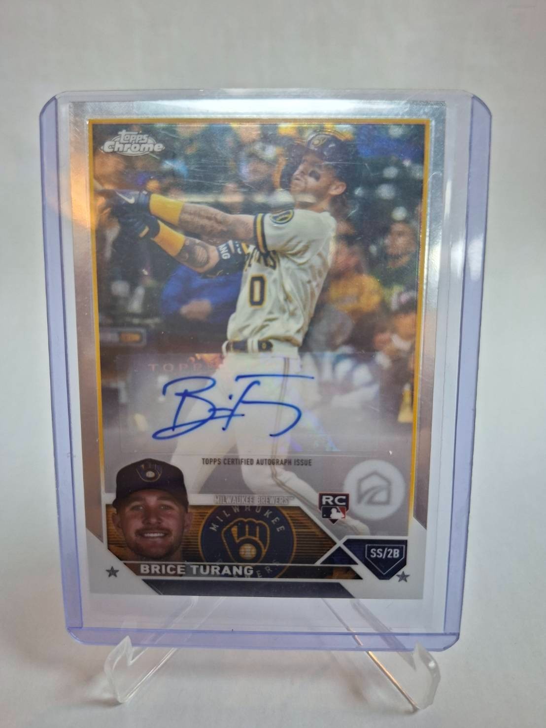 2023 Topps Chrome Brice Turang Auto Rookie RC #AC-BTU