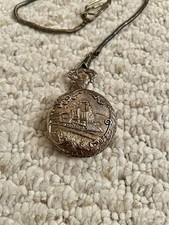 Advance Quartz Train/Locomotive Themed Pocket Watch - With Chain brass