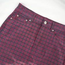 American Eagle Grunge Dark Academia Schoolgirl Mini Skirt Women 4 Plaid Hi-Rise