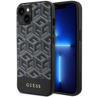 Guess HüLle FüR Iphone 14 HüLle Schwarz Case Gcube Stripes Magsafe