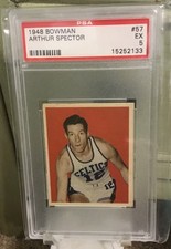 ARTHUR (Speed) SPECTOR 1948 Bowman #57 PSA 5 EX ☘️BOSTON CELTICS ☘️