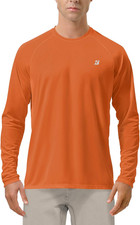 Mens UPF 50 UV Sun Protection Shirts Outdoor Long Sleeve SPF Rash Guard for Fis