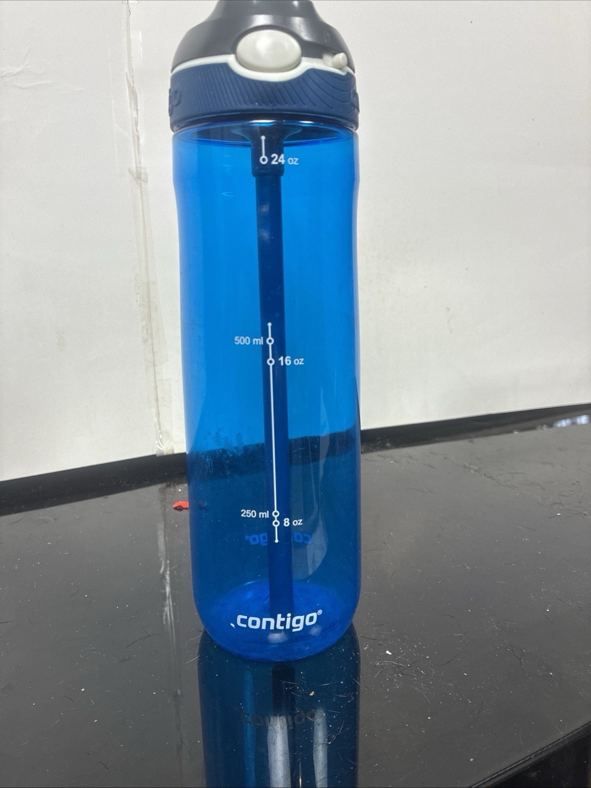 24 Ashland Clippable Lid Teal Push Button Top
