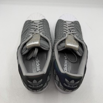 Adidas Superstar Shoes Mens 9.5 Onix Grey Xeno Reflective 