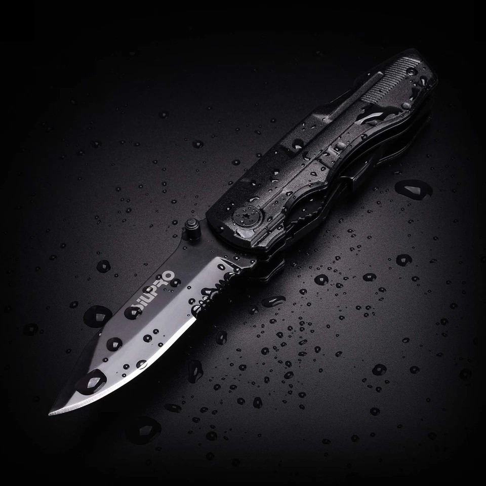 Multitool Pocket Knife Black Metal Folding Knife with Pliers and Screwdriver Kit - Image 4 of 4