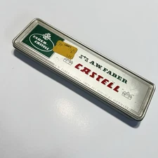 12 Vintage A.W. Faber Castell 9000 Drafting Pencils B Lead In Metal Case