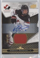 2018 Team Canada Juniors Premium Swatch 183/199 Rebecca Johnston #66 Auto a3i