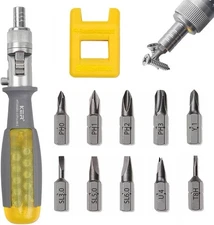 KER 11in1 Magnetic Ratcheting Screwdriver Multi Tool Set Repair DIY