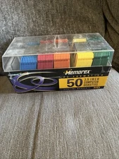 New Memorex PC Formatted 3.5" HD  Computer Diskettes Rainbow 50 Pack Film Box