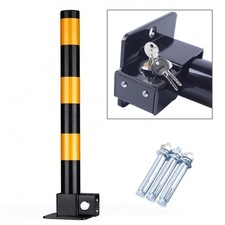 Heavy Folding Car Parking Bollard Lockable Garage Driveway Security Post Barrier