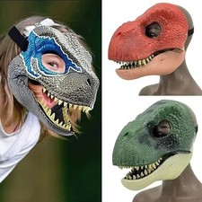 Moving Jaw Dinosaur Headgear Open Mouth Raptor Dino Mask Dragon Headwear  Gifts