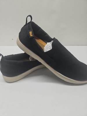 Tera Black Canvas Men Slip On Loafer Shoes Size 10