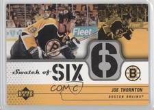 2004-05 Upper Deck Swatch of Six Joe Thornton #SS-TH HOF 2u9
