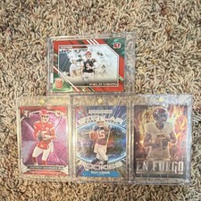 Panini Rookie Burrow Mahomes Leonard Young Football Card Lot (4 Cards)