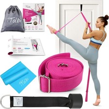 Stretching Strap with Door Anchor  Resistance Band   Improve Leg Rose