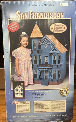 #ad #ad Dura Craft Wood Dollhouse Kit San Franciscan Mansion SF 557 Revised Version $299.00
