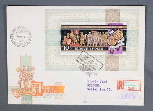 MayfairStamps Hungary FDC 1972 1222-1972 Anniversary Souvenir Sheet First Day Co