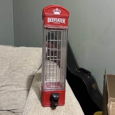 14  Tall,  BEEFEATER  London telephone booth, Liquor Dispenser.￼