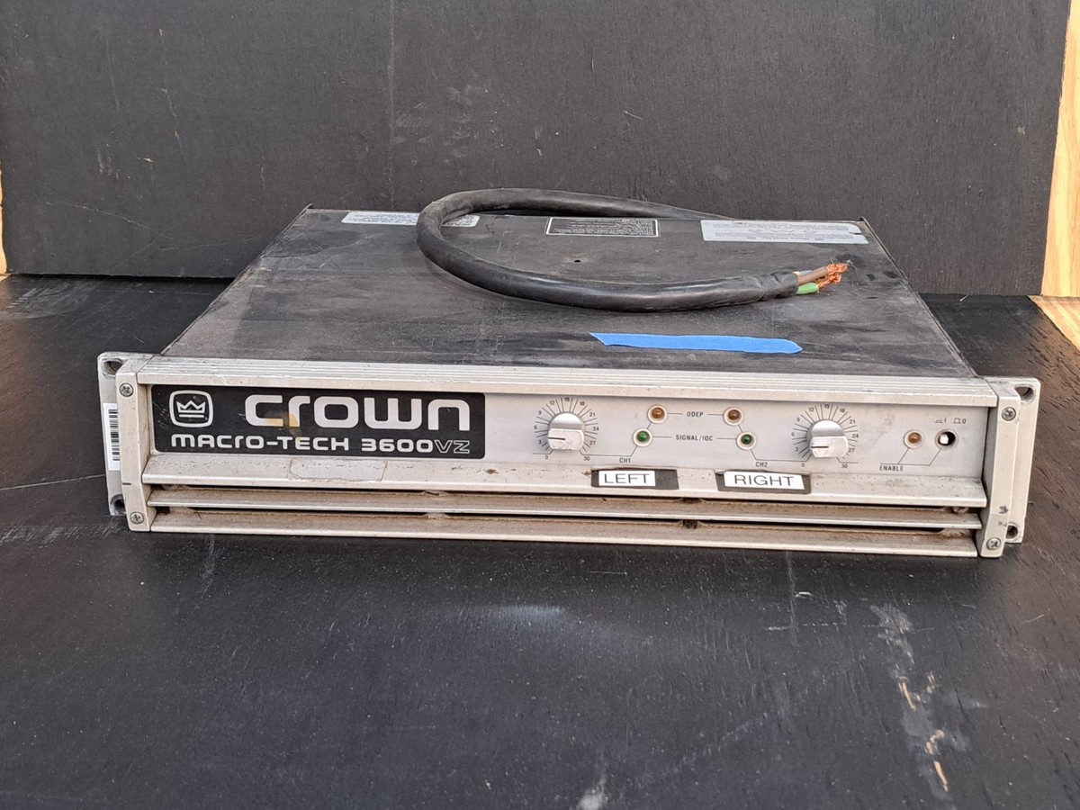 AMCRON Macro-Tech 3600VZ パワーアンプ Crown Macro-Tech 3600VZ 2-Channel Power Amplifier | eBay