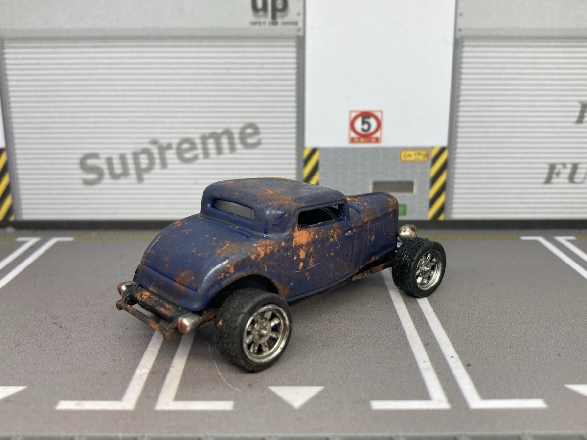 1932 Ford Coupe Hot Rod Rusty Weathered Custom 1/64 Diecast M2 Car