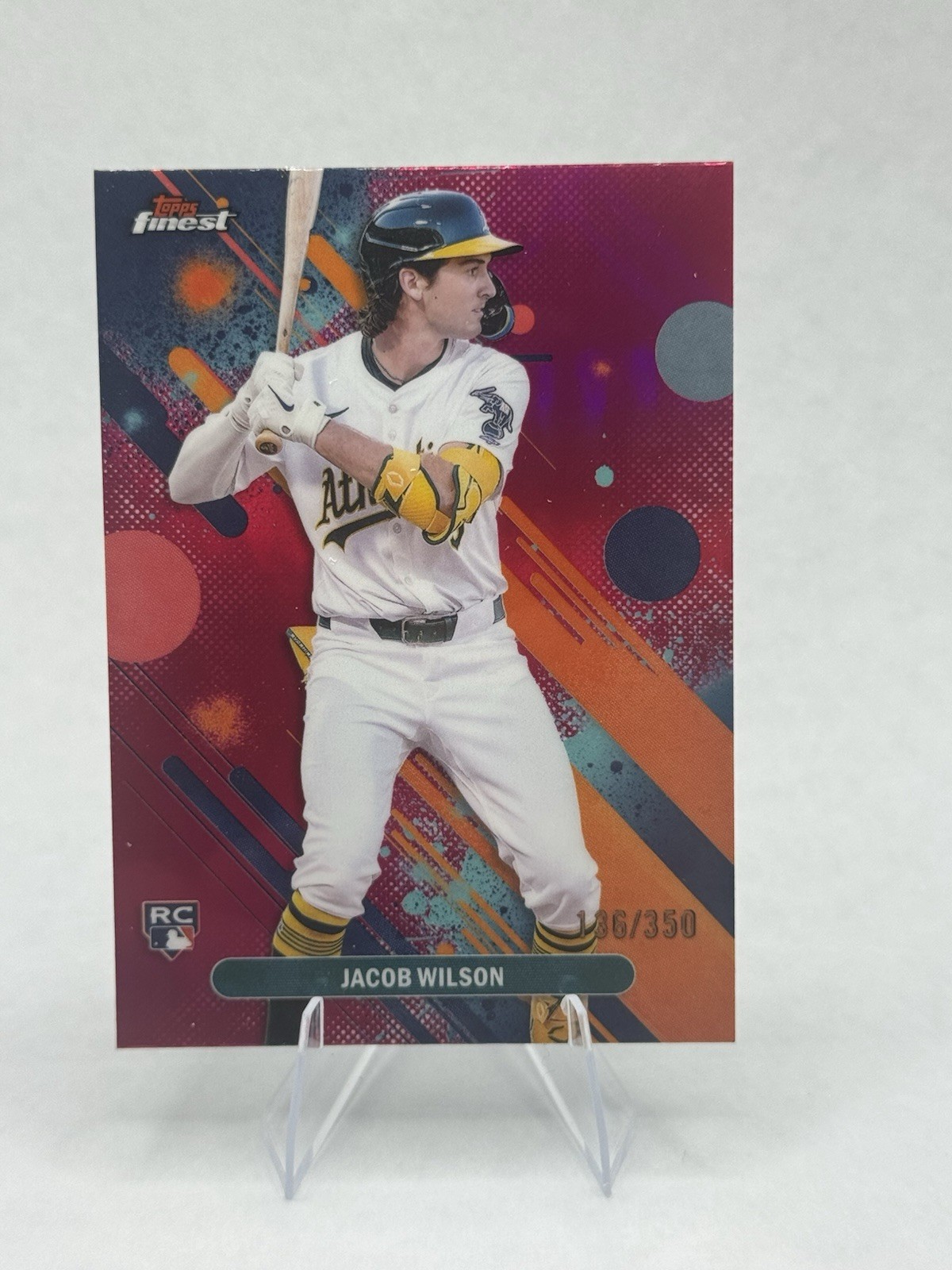 2025 Topps Finest - Common Jacob Wilson #61 Magenta Refractor /350 (RC)