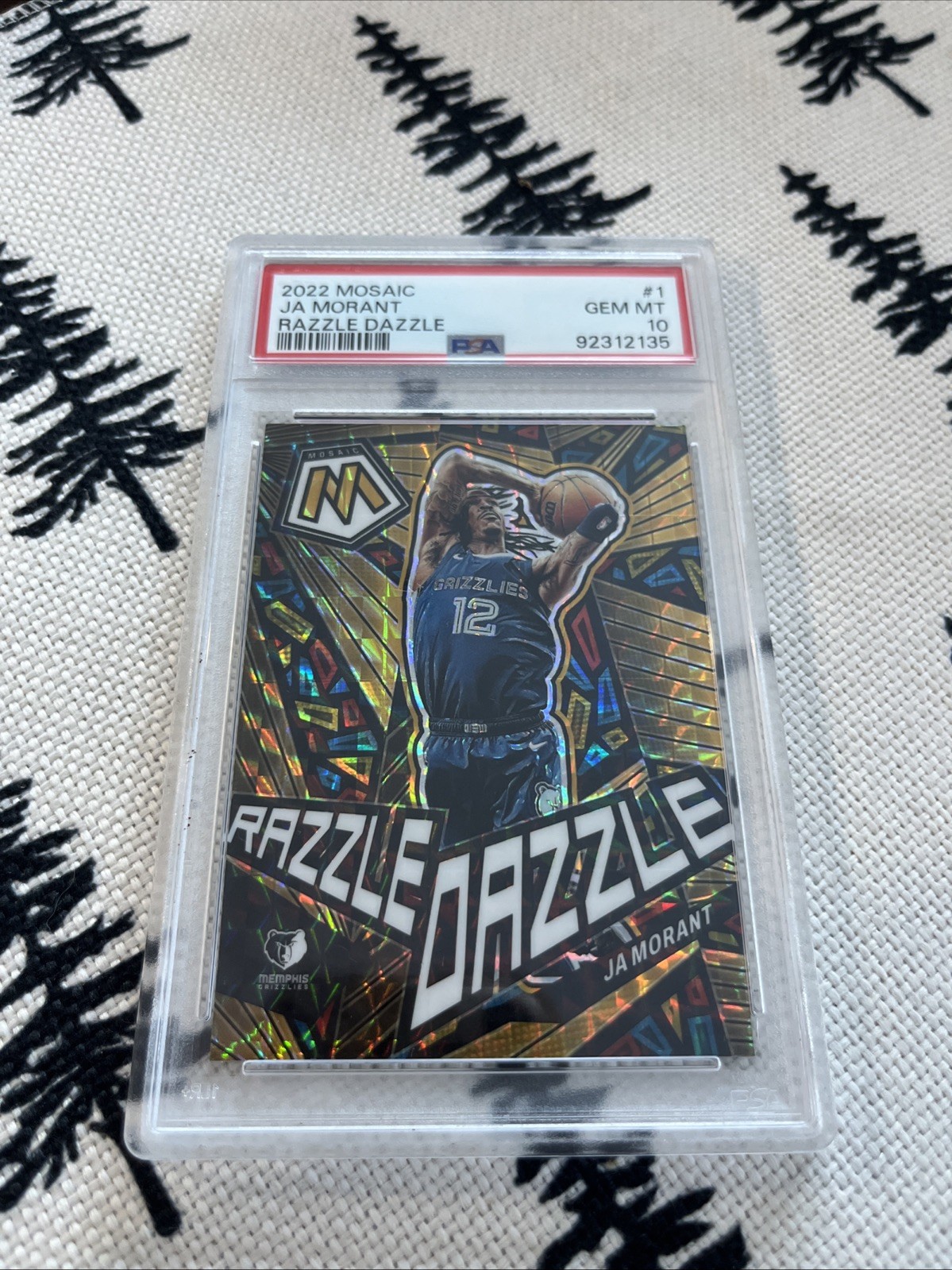 2022-23 Panini Mosaic Razzle Dazzle #1 JA Morant PSA 10 Case Hit Ssp Gem Mint