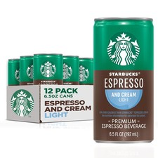 Starbucks Ready to Drink Coffee Espresso Cream Light 6.5oz Cans 12 Pack 7.30 per pound