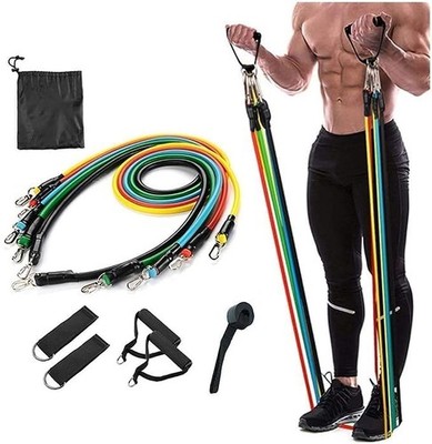 11-teiliges Widerstandsbänder Set für Home Gym mit Griffen & Türanker