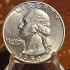 1954-P WASHINGTON QUARTER -  BU - 90% SILVER