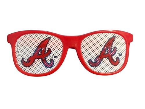 Atlanta Braves MLB Plastic See-Thru UV Lens Sunglasses Red - Picture 9 of 13