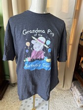 Peppa Pig - Grandma Pig Of The Birthday girl T-Shirt Size Xlarge
