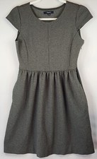 Madewell Dress Womens Small Dark Gray Stretch Fit & Flare Short Dress