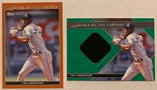 2022 Tim Anderson Topps X Call Of The Captain Derek Jeter Jersey Green Orange /5