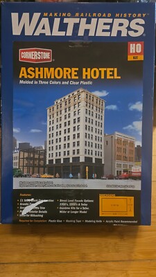 Walthers Cornerstone HO Scale Ashmore Hotel Building Kit 933-3764 Un-assembled