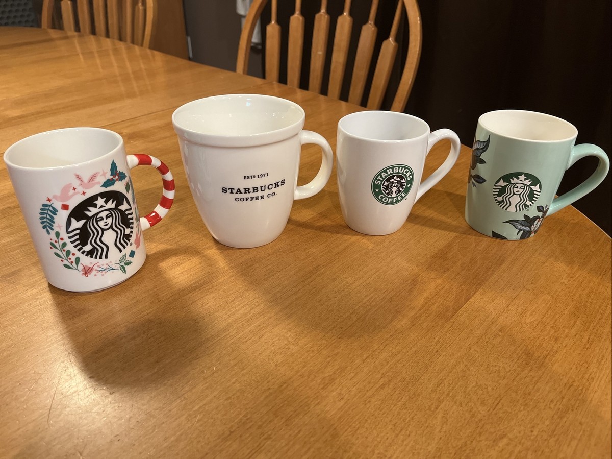 Lot Of 5 Starbucks Mugs Bone China/ceramic/porcelain (10, 12, 16 Oz) See  Pics | eBay