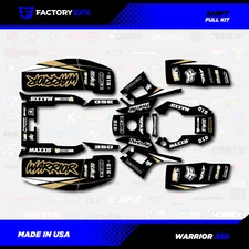 Black & Gold Shift Racing Graphics kit fits Yamaha Warrior 350 87-04 Decals